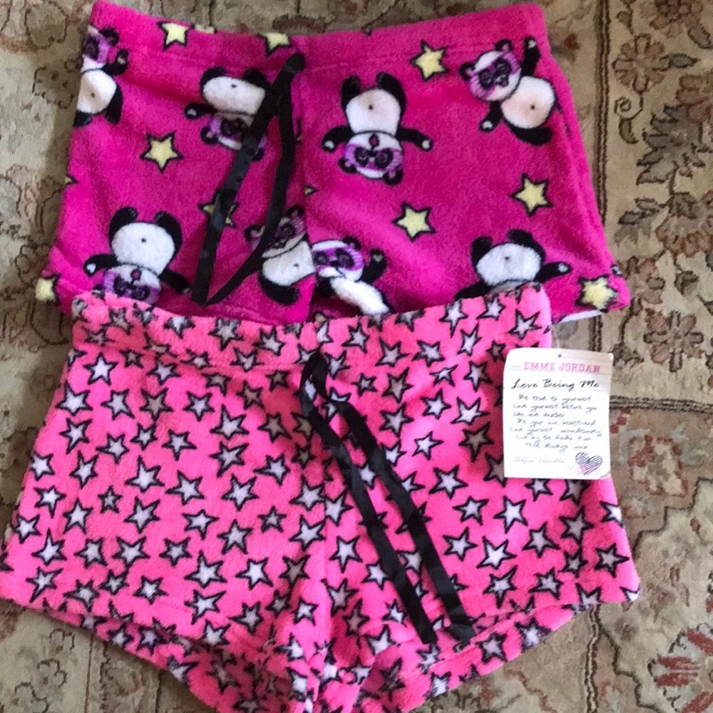 Kids pj bottom shorts 2 pairs